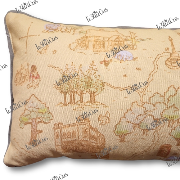DISNEY PARKS WINNIE THE POOH AND FRIENDS THROW PILLOW - Picture 4 of 5